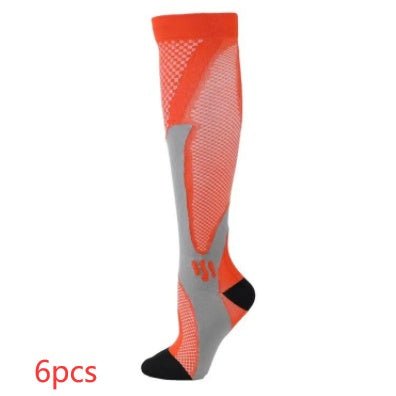 Compression Long Tube Sports Socks | Anti-Fatigue Elastic Athletic Socks for Running, Cycling & Gym | Men & Women | S–7XL | Luxury Home Accessories | Heulog Glow