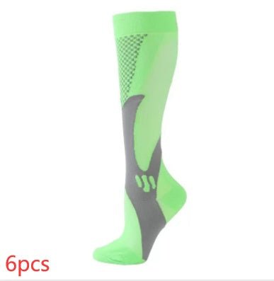 Compression Long Tube Sports Socks | Anti-Fatigue Elastic Athletic Socks for Running, Cycling & Gym | Men & Women | S–7XL | Luxury Home Accessories | Heulog Glow