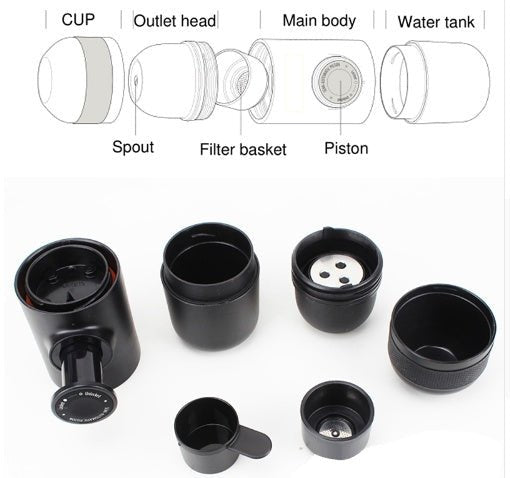Condensed portable mini coffee machine | Luxury Home Accessories | Heulog Glow