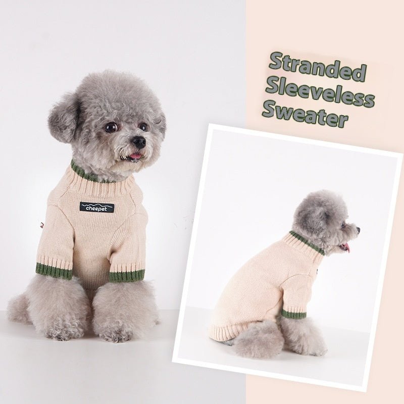Contrast Color Two Legs Fall Winter Fashion Pet Sweater | Luxury Home Accessories | Heulog Glow