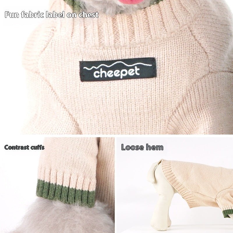 Contrast Color Two Legs Fall Winter Fashion Pet Sweater | Luxury Home Accessories | Heulog Glow