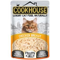 Cookhouse Cat Chicken Breast Fillets in Jelly, 70g x 18 | Luxury Home Accessories | Heulog Glow