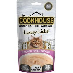Cookhouse Cat Luxury Licks Salmon Puree, 90g | Luxury Home Accessories | Heulog Glow