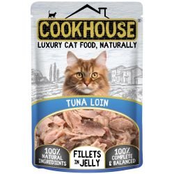 Cookhouse Cat Tuna Loin Fillets In Jelly, 70g x 18 | Luxury Home Accessories | Heulog Glow