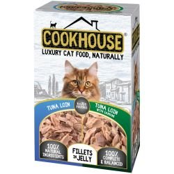 Cookhouse Cat Tuna Loin Fillets In Jelly x 36 | Luxury Home Accessories | Heulog Glow