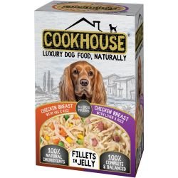 Cookhouse Dog Chicken Breast Fillets in Jelly x 36 | Luxury Home Accessories | Heulog Glow