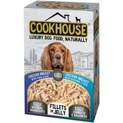 Cookhouse Dog Chicken Breast & Fish Fillets In Jelly 36 x 100g | Luxury Home Accessories | Heulog Glow