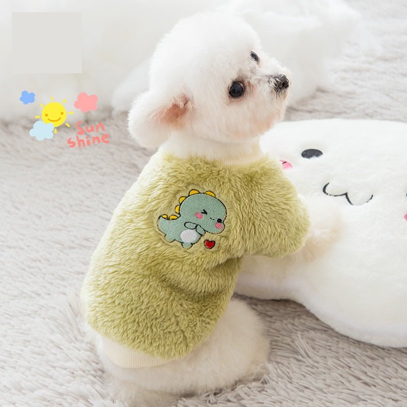 Coral fur warm in winter lovely dog Teddy clothes bear winter small dog cat feet autumn winter clothes | Luxury Home Accessories | Heulog Glow