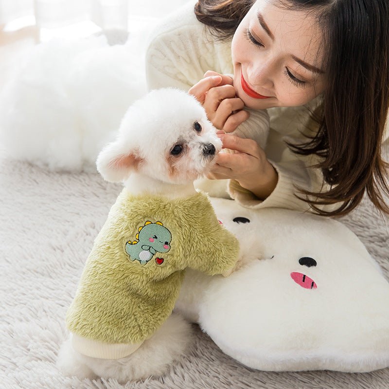 Coral fur warm in winter lovely dog Teddy clothes bear winter small dog cat feet autumn winter clothes | Luxury Home Accessories | Heulog Glow