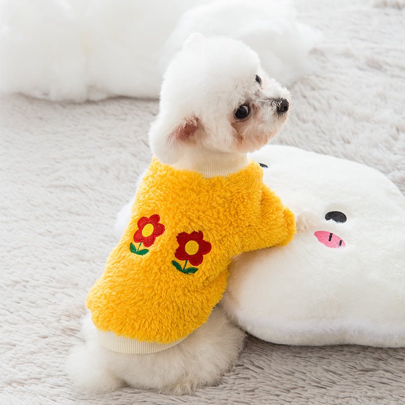 Coral fur warm in winter lovely dog Teddy clothes bear winter small dog cat feet autumn winter clothes | Luxury Home Accessories | Heulog Glow