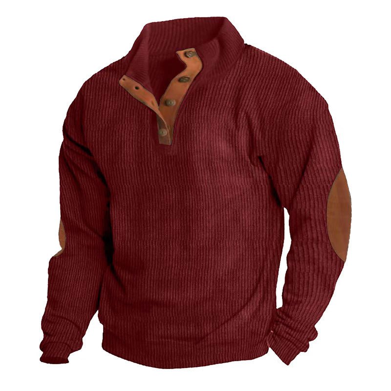 Corduroy Casual Stand Collar Long-sleeved Sweater | Luxury Home Accessories | Heulog Glow