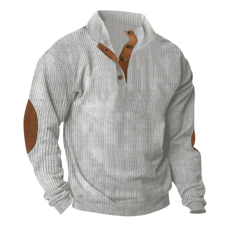 Corduroy Casual Stand Collar Long-sleeved Sweater | Luxury Home Accessories | Heulog Glow