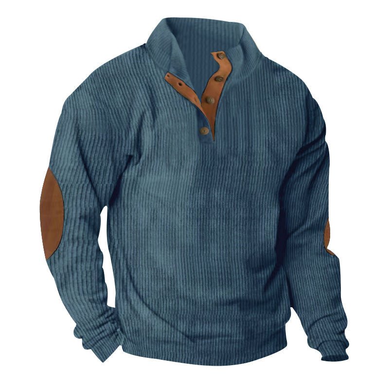 Corduroy Casual Stand Collar Long-sleeved Sweater | Luxury Home Accessories | Heulog Glow