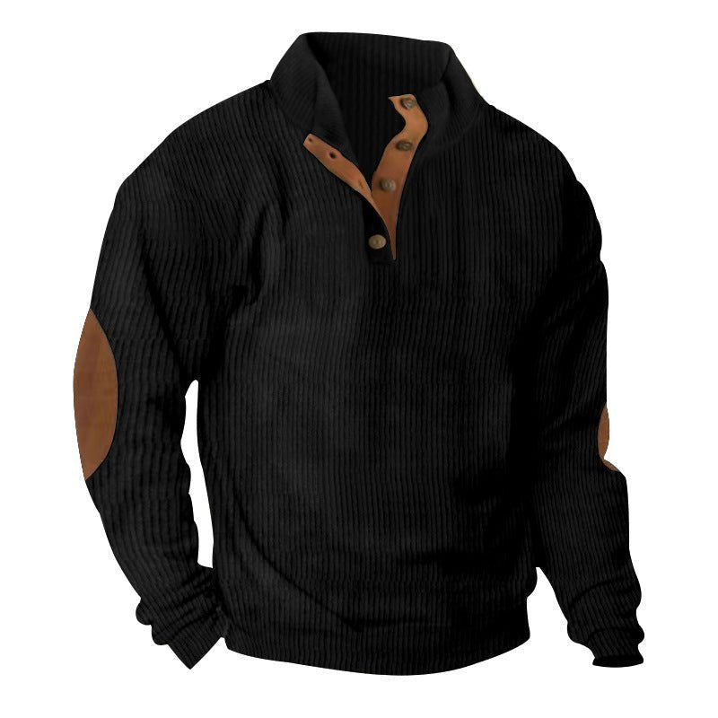 Corduroy Casual Stand Collar Long-sleeved Sweater | Luxury Home Accessories | Heulog Glow