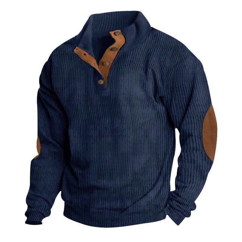 Corduroy Casual Stand Collar Long-sleeved Sweater | Luxury Home Accessories | Heulog Glow