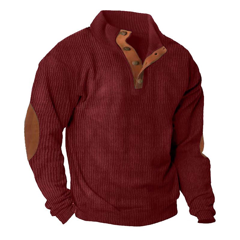 Corduroy Casual Stand Collar Long-sleeved Sweater | Luxury Home Accessories | Heulog Glow