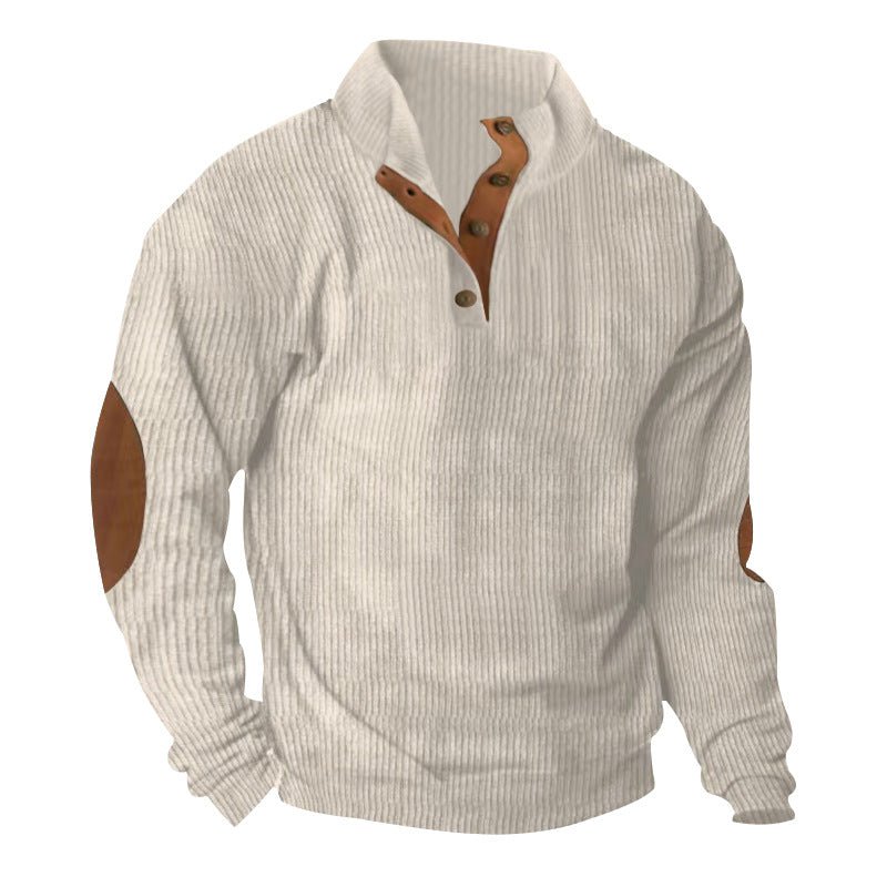 Corduroy Casual Stand Collar Long-sleeved Sweater | Luxury Home Accessories | Heulog Glow