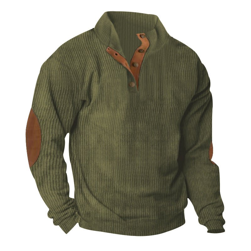 Corduroy Casual Stand Collar Long-sleeved Sweater | Luxury Home Accessories | Heulog Glow