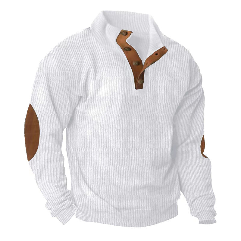 Corduroy Casual Stand Collar Long-sleeved Sweater | Luxury Home Accessories | Heulog Glow