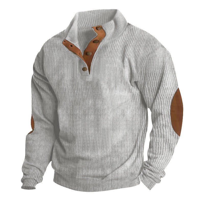 Corduroy Casual Stand Collar Long-sleeved Sweater | Luxury Home Accessories | Heulog Glow