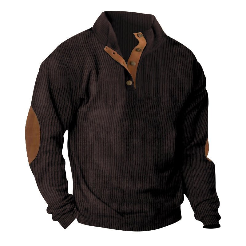 Corduroy Casual Stand Collar Long-sleeved Sweater | Luxury Home Accessories | Heulog Glow