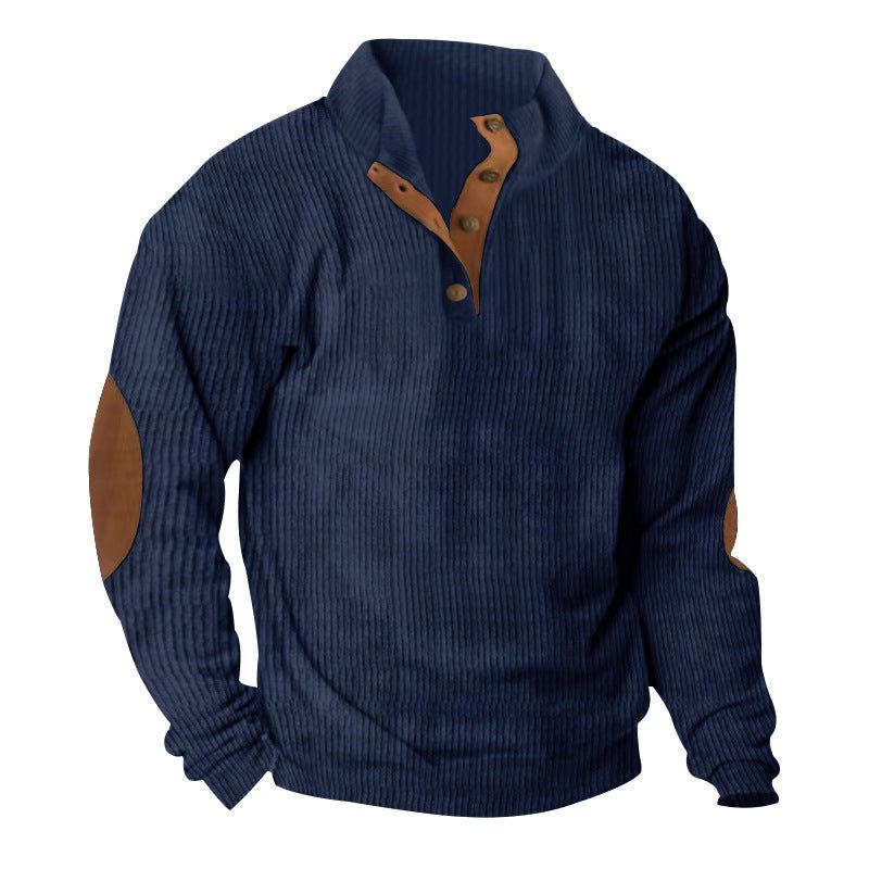 Corduroy Casual Stand Collar Long-sleeved Sweater | Luxury Home Accessories | Heulog Glow