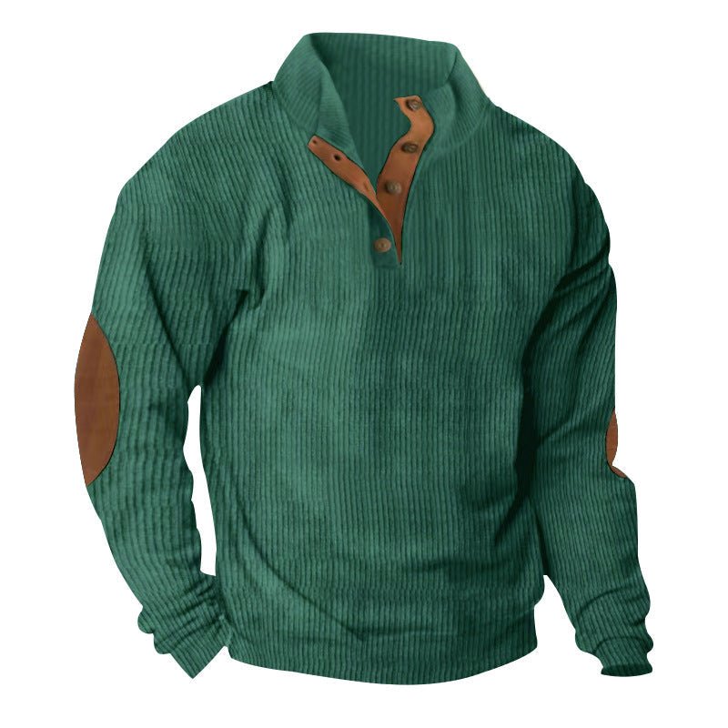 Corduroy Casual Stand Collar Long-sleeved Sweater | Luxury Home Accessories | Heulog Glow