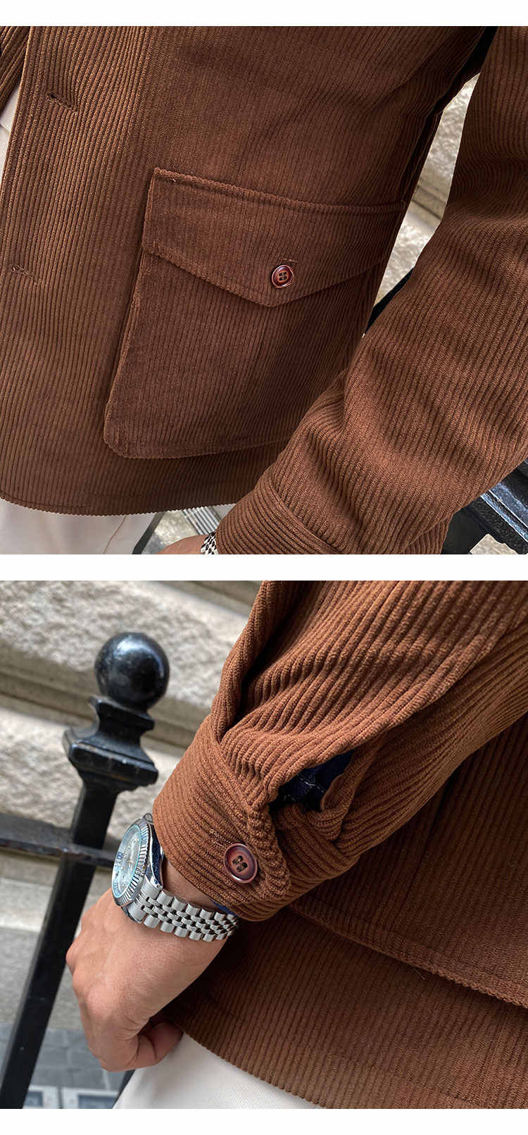 Corduroy Jacket For Men Thick Casual Slim | Luxury Home Accessories | Heulog Glow