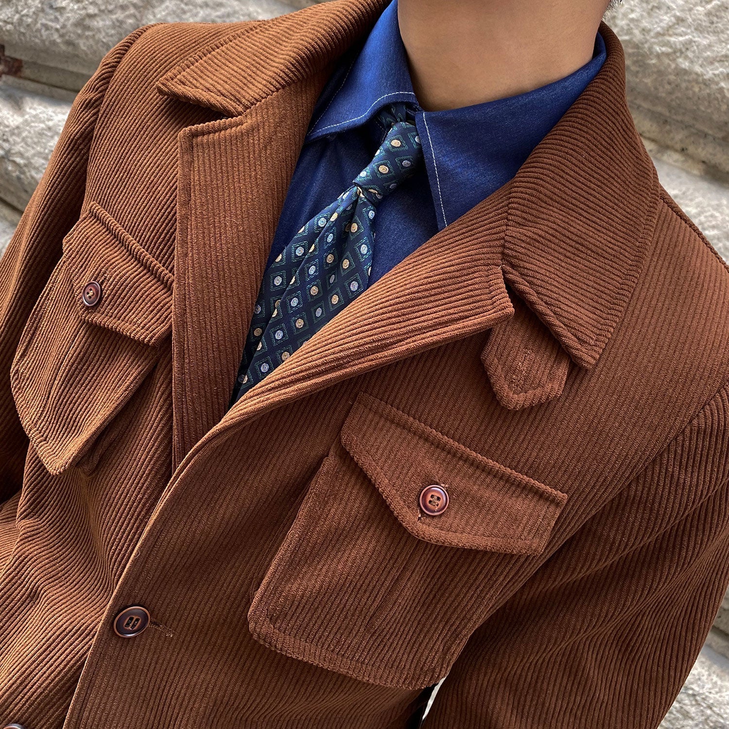 Corduroy Jacket For Men Thick Casual Slim | Luxury Home Accessories | Heulog Glow