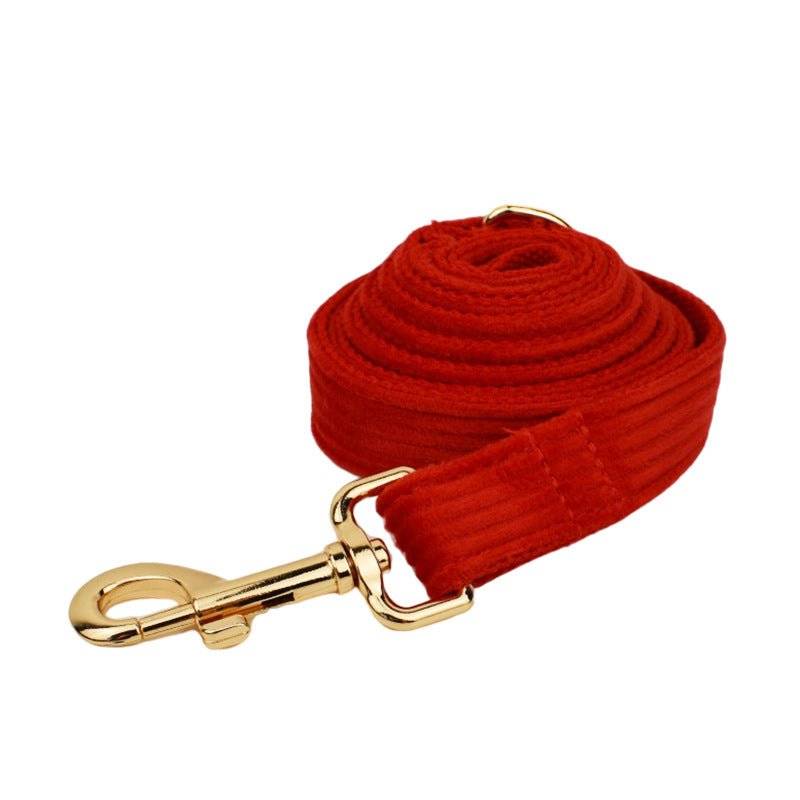 Corduroy Pet Collar Traction Rope | Luxury Home Accessories | Heulog Glow