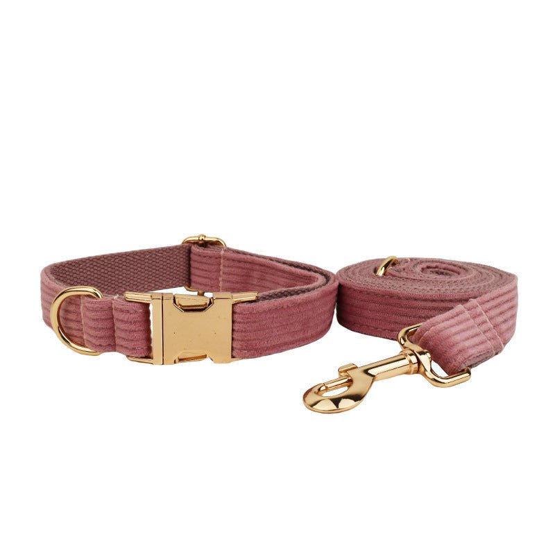 Corduroy Pet Collar Traction Rope | Luxury Home Accessories | Heulog Glow