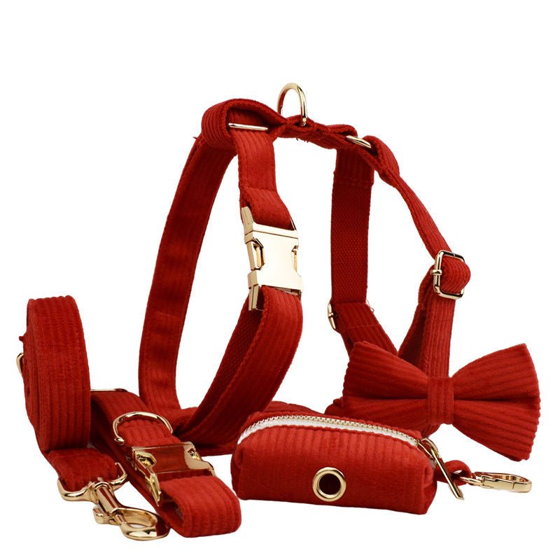 Corduroy Pet Collar Traction Rope | Luxury Home Accessories | Heulog Glow