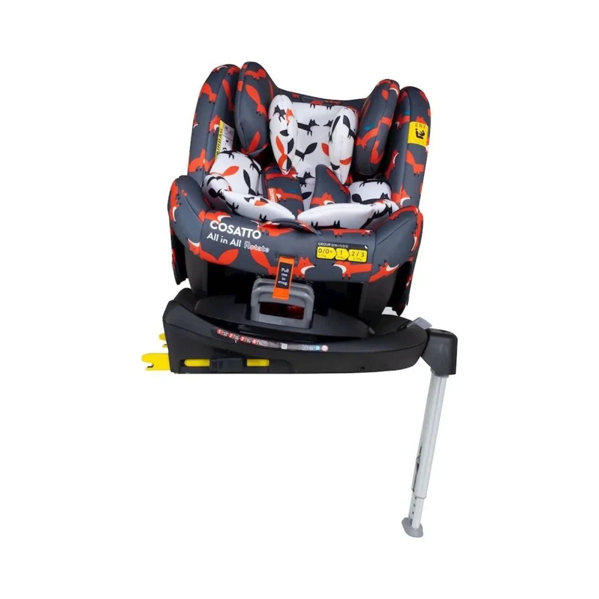 Cosatto All in All 360 Rotate i-Size Car Seat - Charcoal Mister Fox | Luxury Home Accessories | Heulog Glow