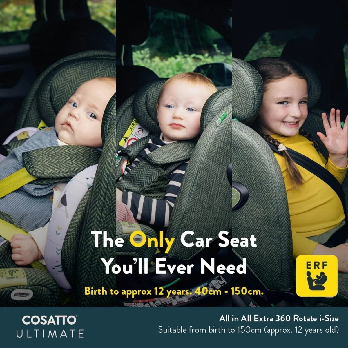 Cosatto All in All Extra i-Size 360 Car Seat - Whisper | Luxury Home Accessories | Heulog Glow