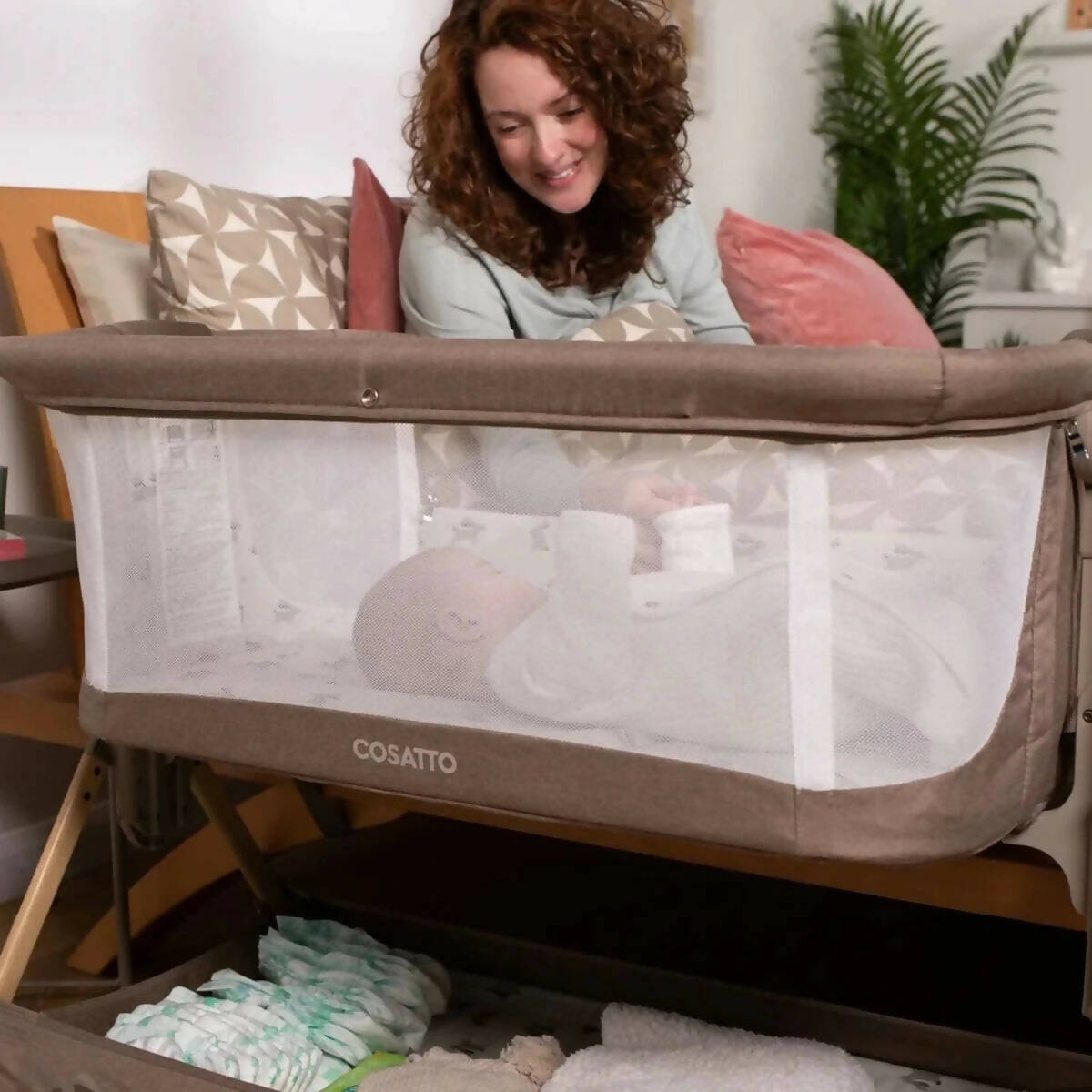 Cosatto Close to Me Folding Bedside Crib - Hoglet | Luxury Home Accessories | Heulog Glow