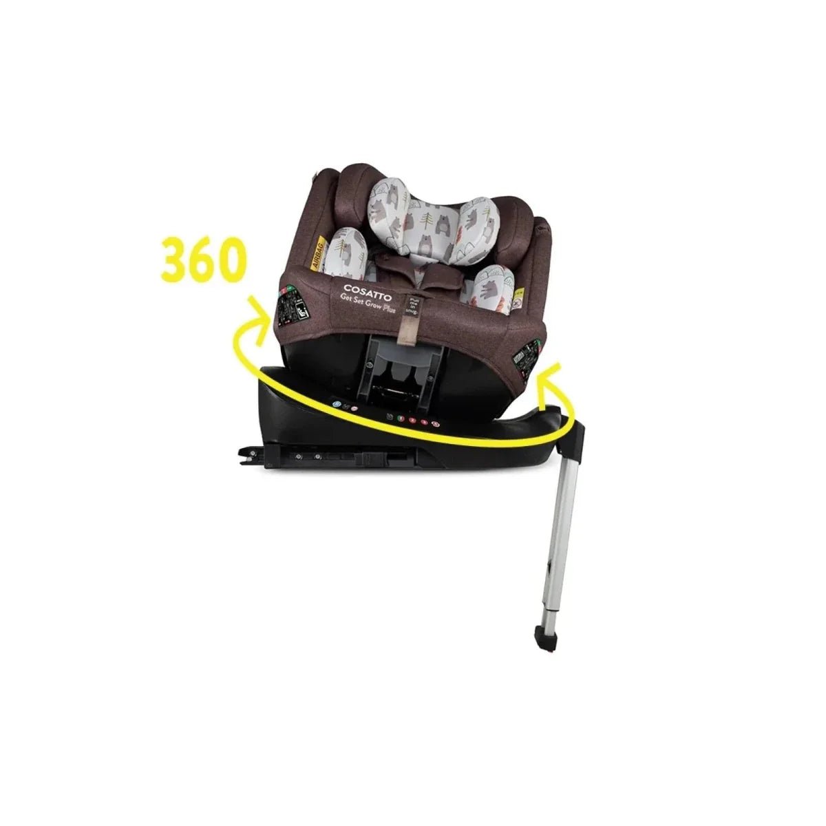 Cosatto Get Set Grow Plus i-Size Group 0+/1/2/3 360 Car Seat - Bear Hug | Luxury Home Accessories | Heulog Glow