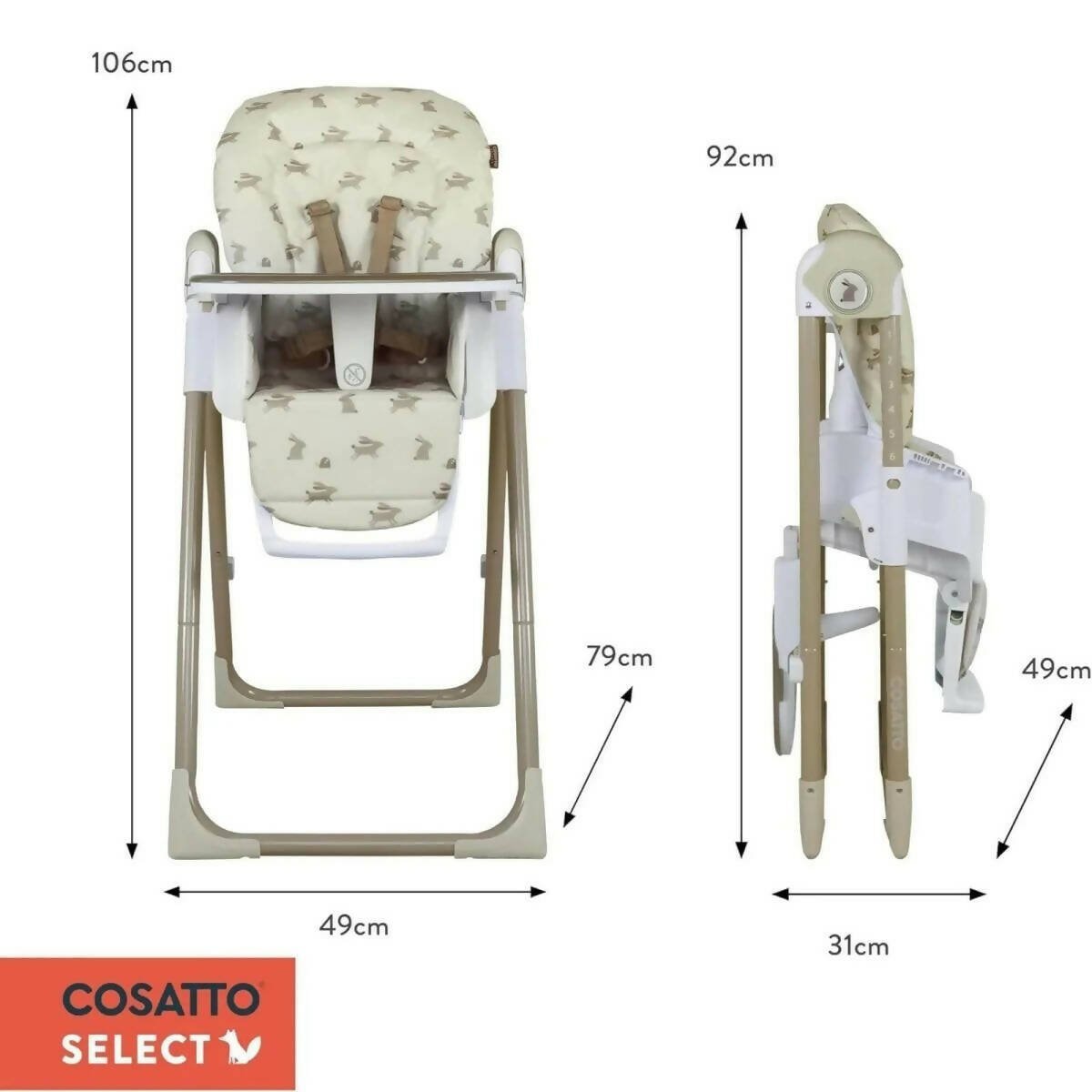 Cosatto Pip 0+ Highchair - Cherry Pie | Luxury Home Accessories | Heulog Glow