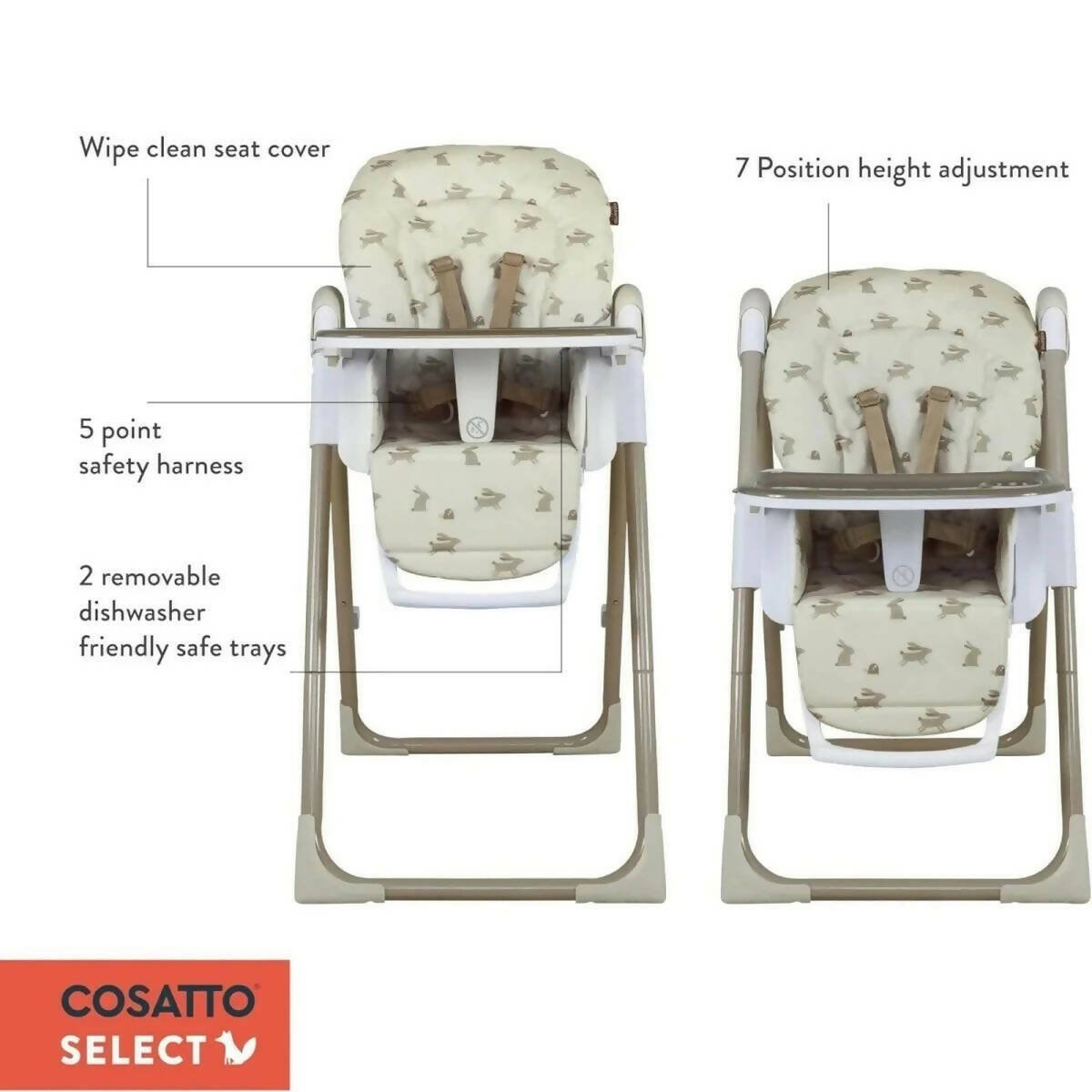 Cosatto Pip 0+ Highchair - Cherry Pie | Luxury Home Accessories | Heulog Glow
