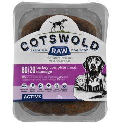 Cotswold Raw Active Sausage Turkey 500g | Luxury Home Accessories | Heulog Glow