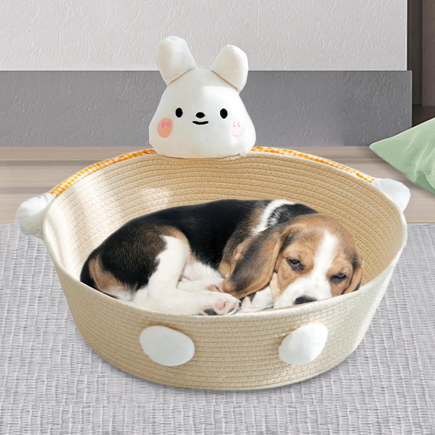 Cotton Rope Cat Bed Cat House Cat Scratcher Cat Scratching Board Woven Basket Cat Nest For Kitten Kitties Rabbits Indoor Cats, Rabbit | Luxury Home Accessories | Heulog Glow