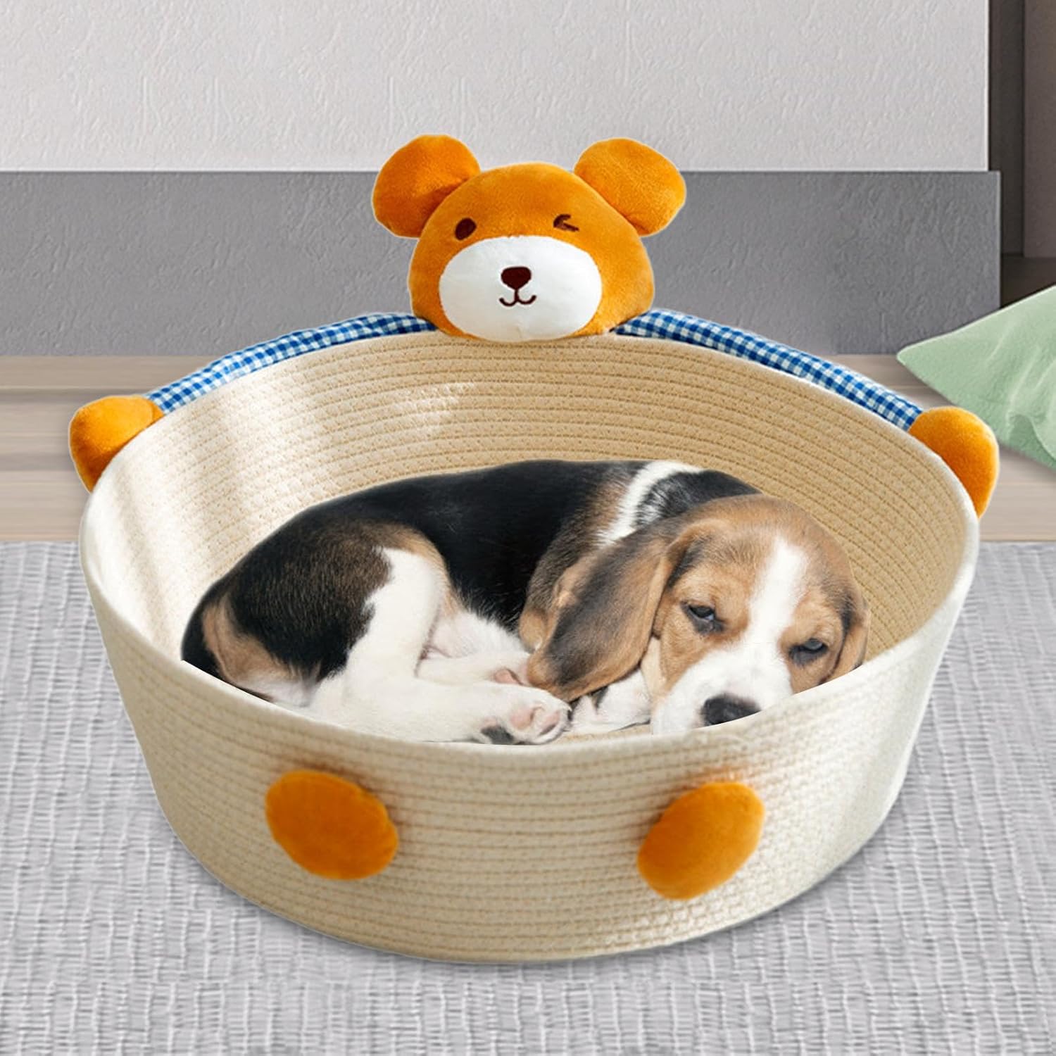 Cotton Rope Cat Bed Cat House Cat Scratcher Cat Scratching Board Woven Basket Cat Nest For Kitten Kitties Rabbits Indoor Cats, Rabbit | Luxury Home Accessories | Heulog Glow