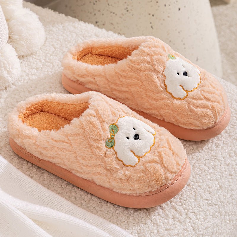 Couple Cotton Slippers Indoor Thickening Warm Plush Cotton Shoes | Luxury Home Accessories | Heulog Glow