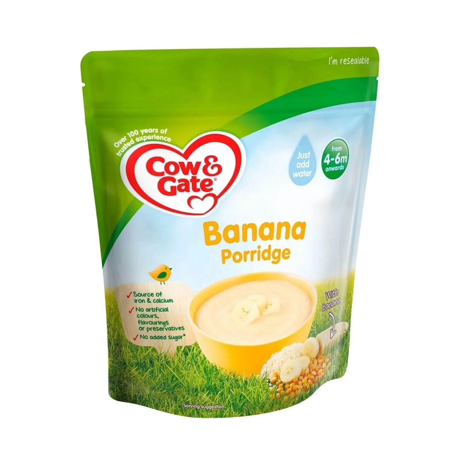 Cow & Gate 1 Banana Porridge 4-6 months 125g | Luxury Home Accessories | Heulog Glow
