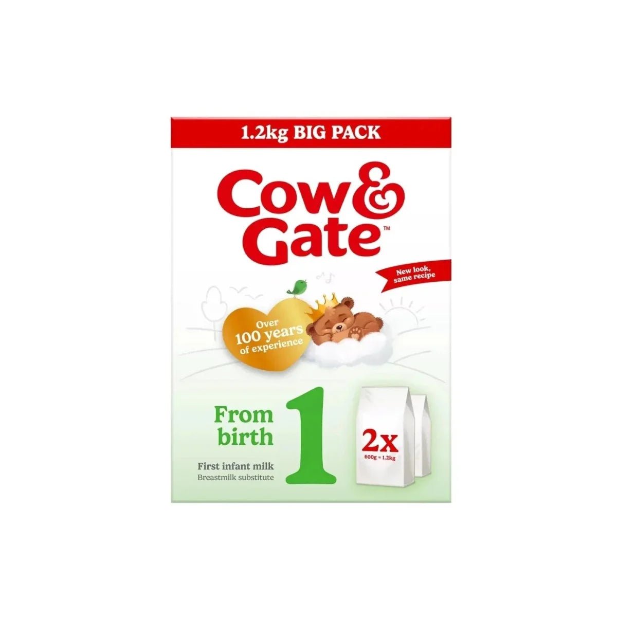 Cow & Gate 1 First Infant Milk Formula from Birth 1.2kg (2x600g) | Luxury Home Accessories | Heulog Glow
