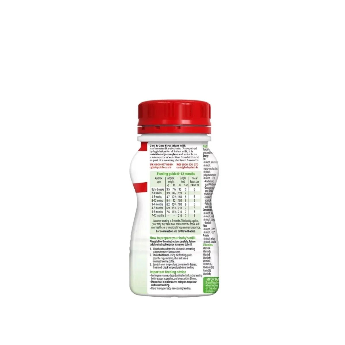 Cow & Gate 1 First Infant Ready to Feed Liquid Milk from Birth 200ml | Luxury Home Accessories | Heulog Glow