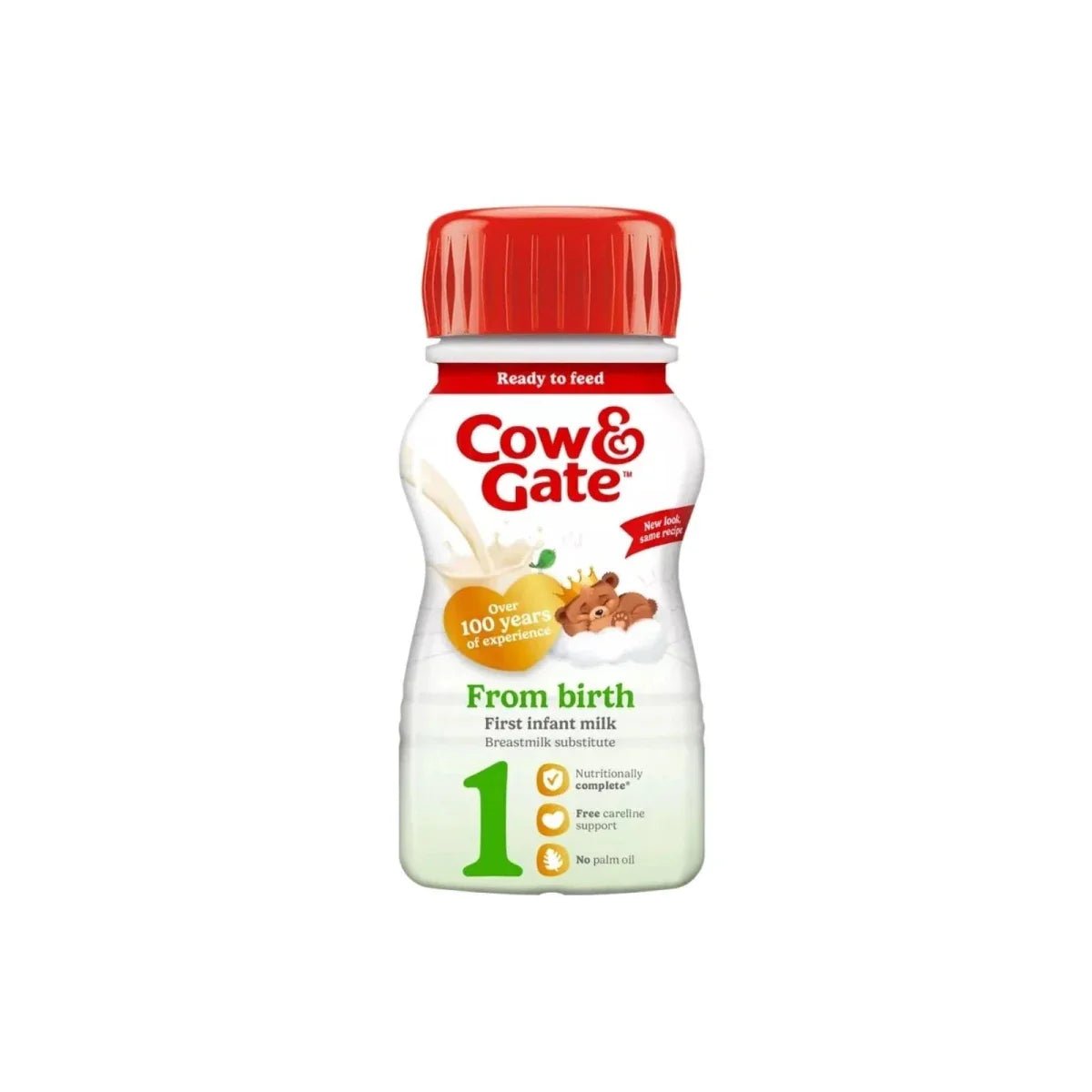 Cow & Gate 1 First Infant Ready to Feed Liquid Milk from Birth 200ml | Luxury Home Accessories | Heulog Glow