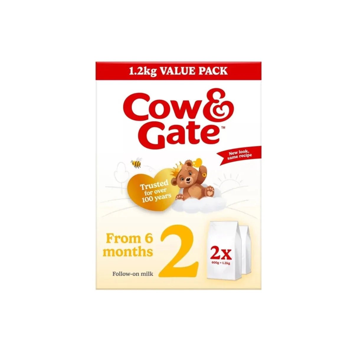 Cow & Gate 2 Follow On Milk Formula 6-12 months 1.2kg (2x600g) | Luxury Home Accessories | Heulog Glow