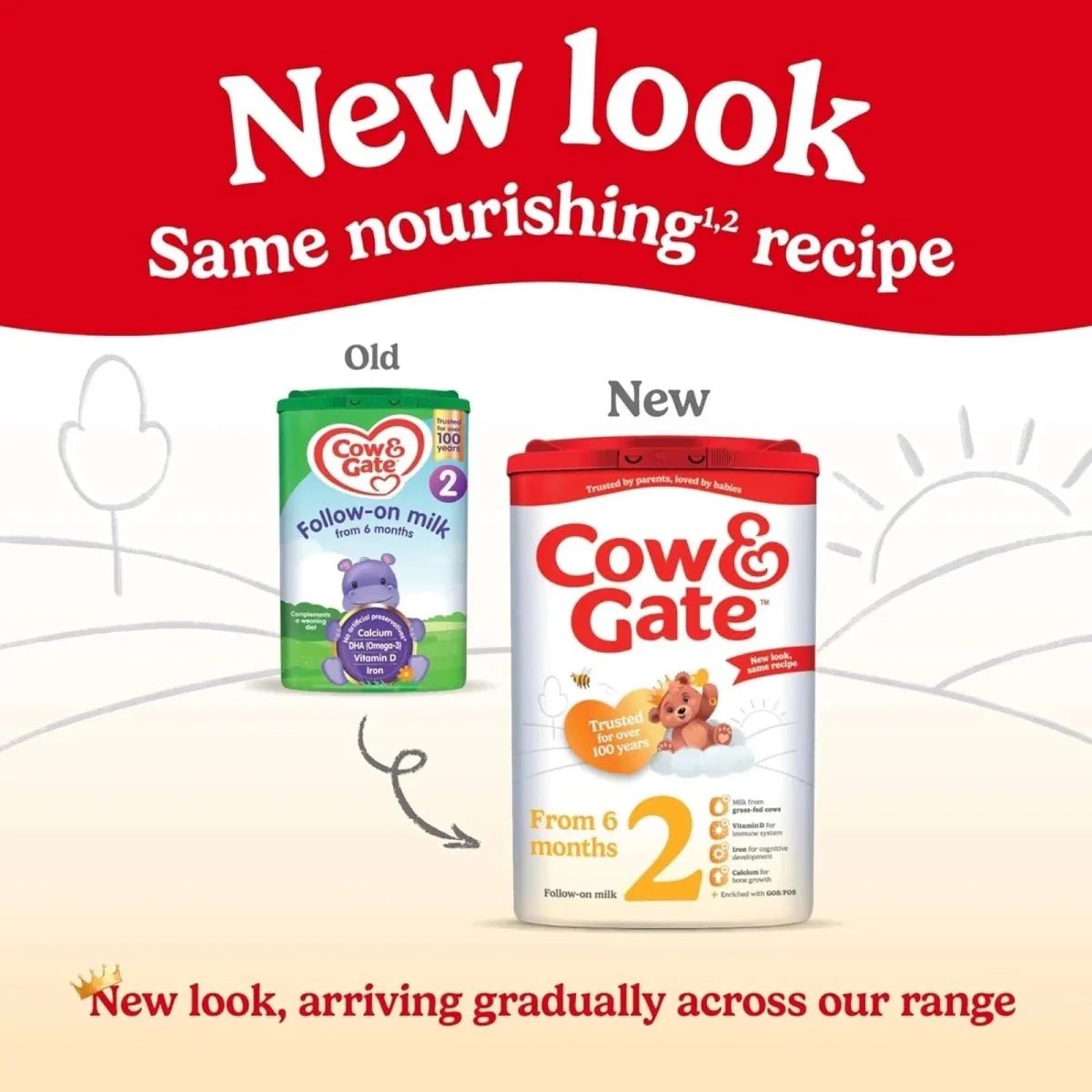 Cow & Gate 2 Follow On Milk Formula 6-12 months 800g | Luxury Home Accessories | Heulog Glow