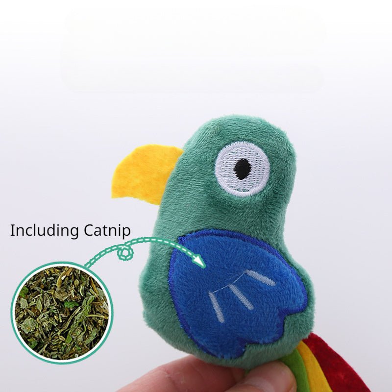 Cow Parrot Shape Cat Toy Cute Plush Animal Toys With Catnip Interactive Play Pet Supplies Tease Cat Bite Resistant | Luxury Home Accessories | Heulog Glow