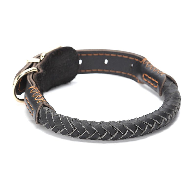Cowhide Dog Collar Medium And Large Adjustable Collar To Prevent Traction | Luxury Home Accessories | Heulog Glow